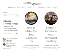 Tablet Screenshot of coffeeaficionado.com